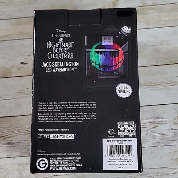 Disney The Nightmare Before Christmas Jack Skellington LED‎ Wavemotion Projector - Picture 3 of 4